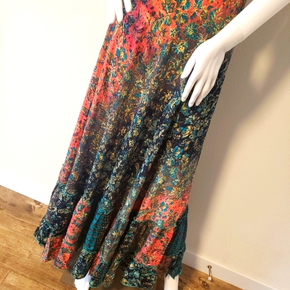 KARMA HIGHWAY Floral Prt Gypsy Ruffle Lg.Dress-OS-NEW - Picture 11 of 12